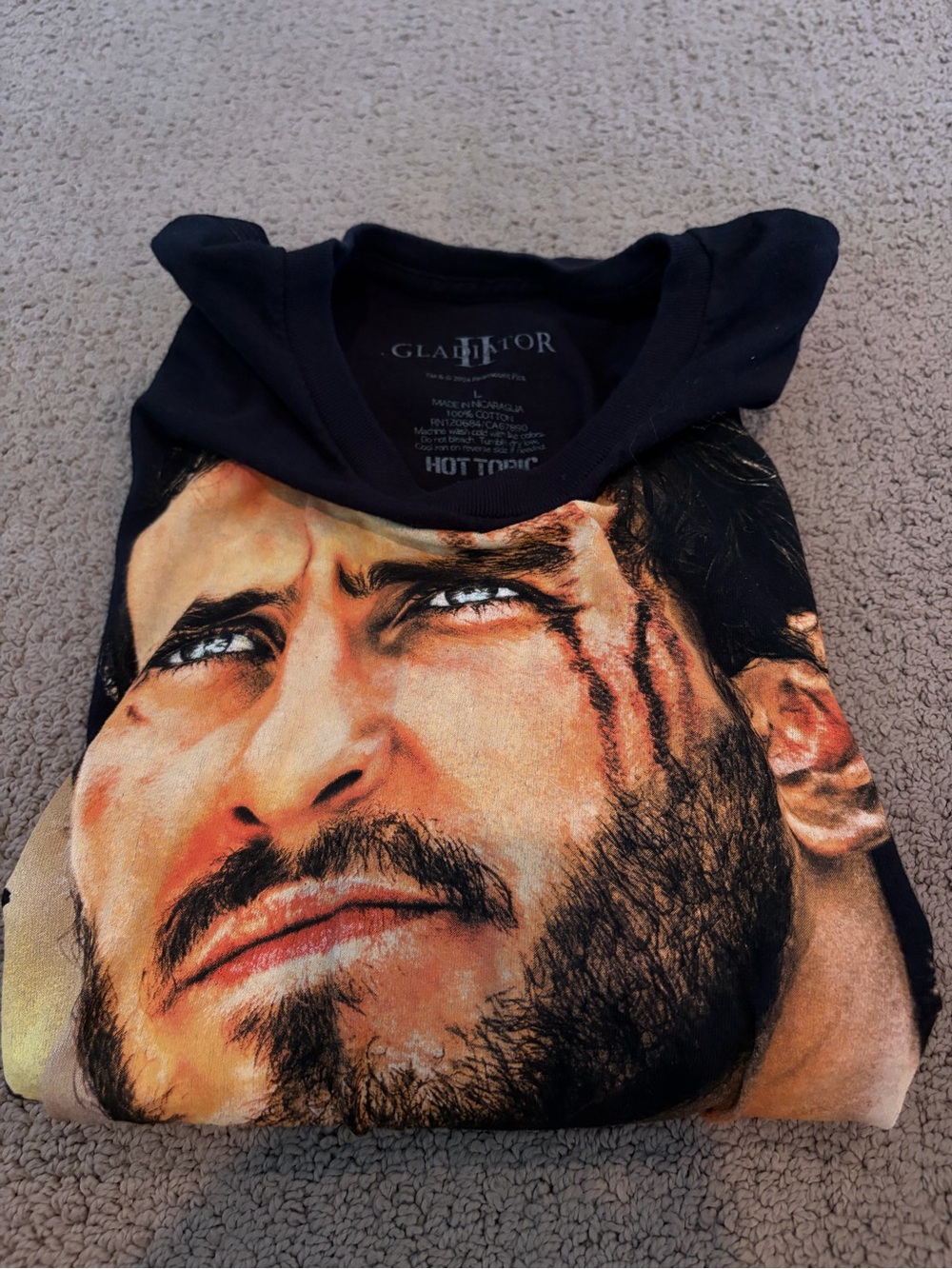 Hot Topic Black Gladiator II Graphic Tee